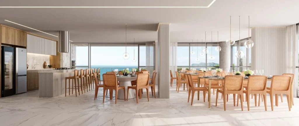 Apartamento alto padrão vista mar com 1 suíte + 2 Demi suítes – Armação – Penha – SC – Residencial Panorama