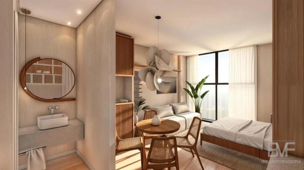 Apartamento tipo Studio à 500 metro do mar com 1 dormitórios – Armação – Penha – SC – Park Beach Studio