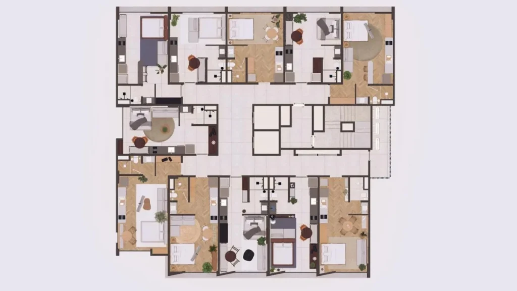 Apartamento tipo Studio à 500 metro do mar com 1 dormitórios – Armação – Penha – SC – Park Beach Studio