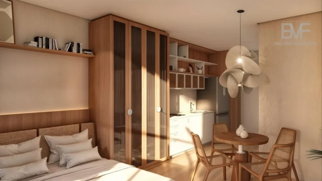 Apartamento tipo Studio à 500 metro do mar com 1 dormitórios – Armação – Penha – SC – Park Beach Studio