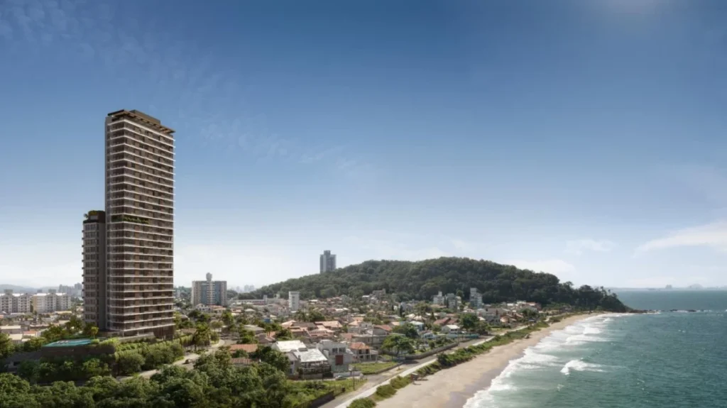 Apartamento de alto padrão com 2 suítes com vista mar á 100 metros do mar – Praia do Quilombo – Penha – SC – Residencial Alvôre