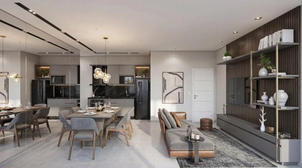 Apartamento com 1 suíte + 1 dormitório no centro e Penha – SC – Santa Rosa Residence
