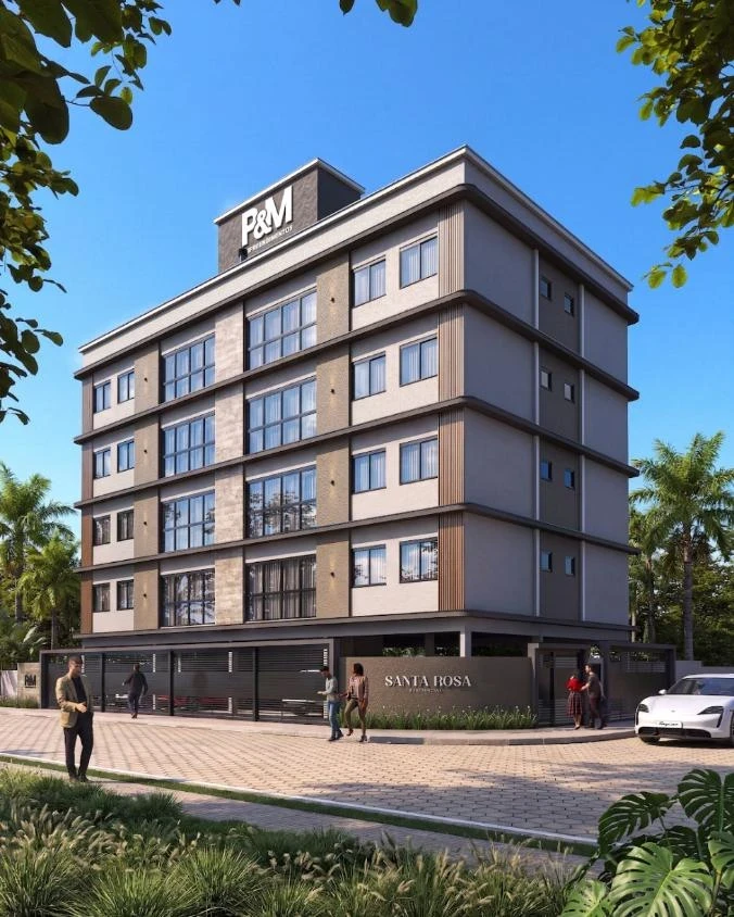 Apartamento com 1 suíte + 1 dormitório no centro e Penha – SC – Santa Rosa Residence