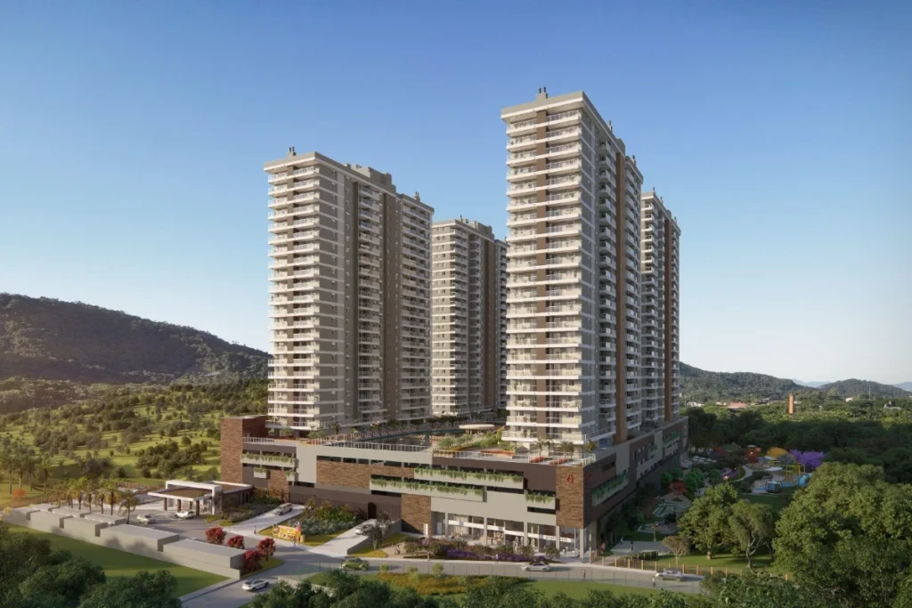 Apartamento com vista mar 1 suíte + 1dormitório á 500 metros do mar em Armação – Penha – SC- LandScape Home Club
