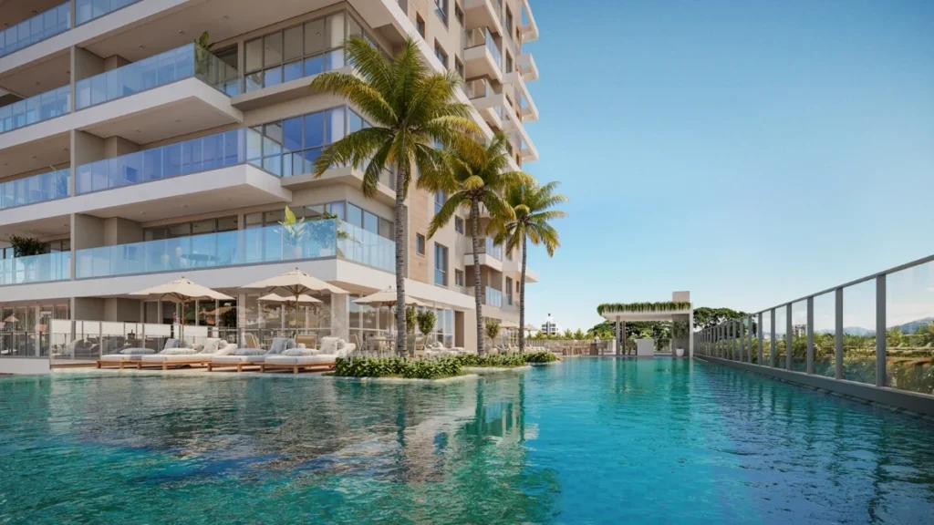 Apartamento alto padrão vista mar com 1 suíte + 2 Demi suítes – Armação – Penha – SC – Residencial Panorama