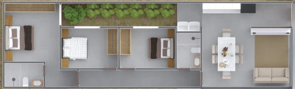 Casa Geminada com 1 suíte + 2 dormitórios no Centro de Penha – SC