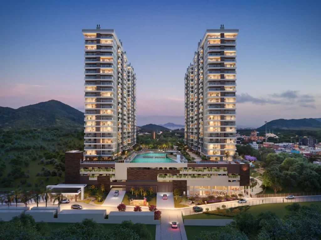 Apartamento com vista mar 1 suíte + 1dormitório á 500 metros do mar em Armação – Penha – SC- LandScape Home Club