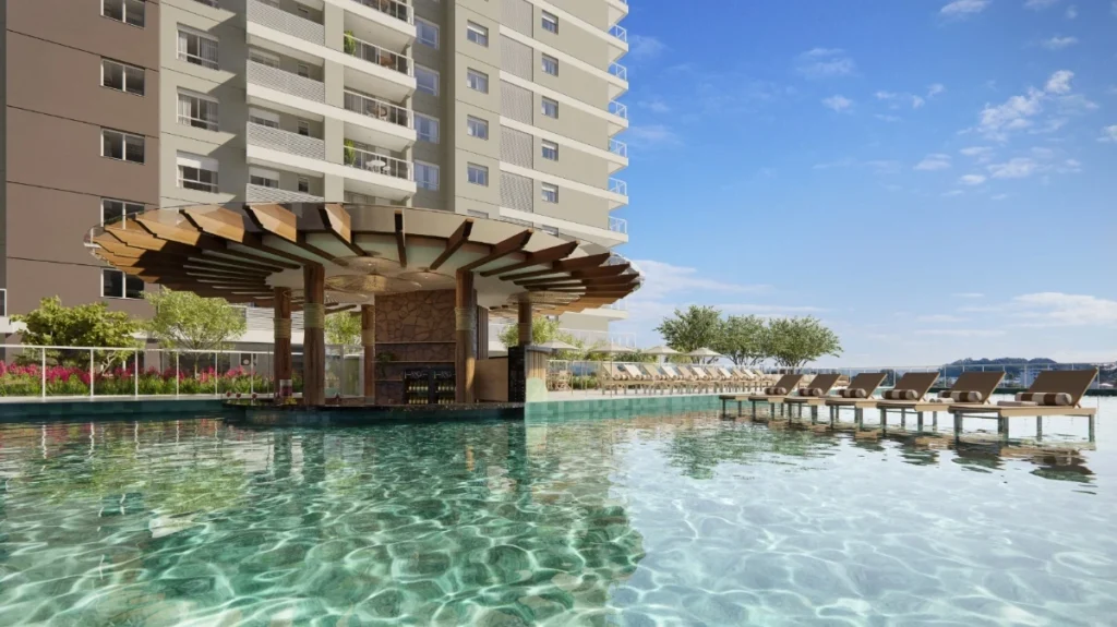 Apartamento com vista mar 1 suíte + 1dormitório á 500 metros do mar em Armação – Penha – SC- LandScape Home Club