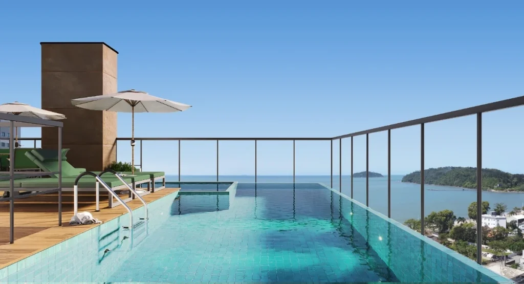 Apartamento de alto padrão com vista mar com 2 suítes – Praia Alegre – Penha – SC – Edifício Olívia