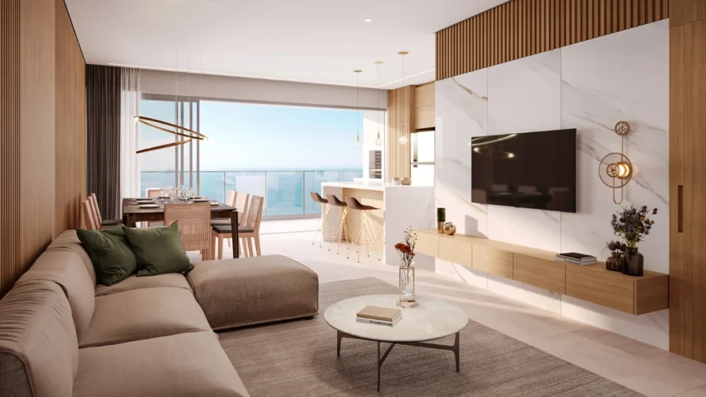 Apartamento alto padrão vista mar com 1 suíte + 2 Demi suítes – Armação – Penha – SC – Residencial Panorama